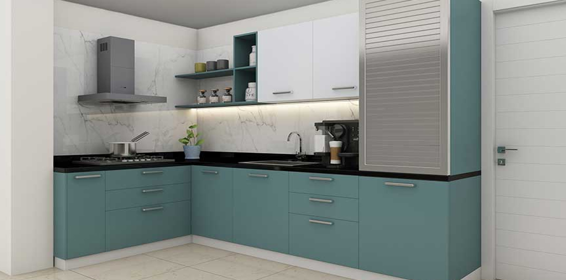 Compact modular kitchen in Ahmedabad