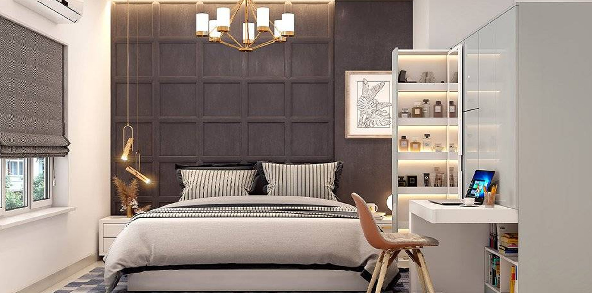 Custom-built modular bedroom Ahmedabad