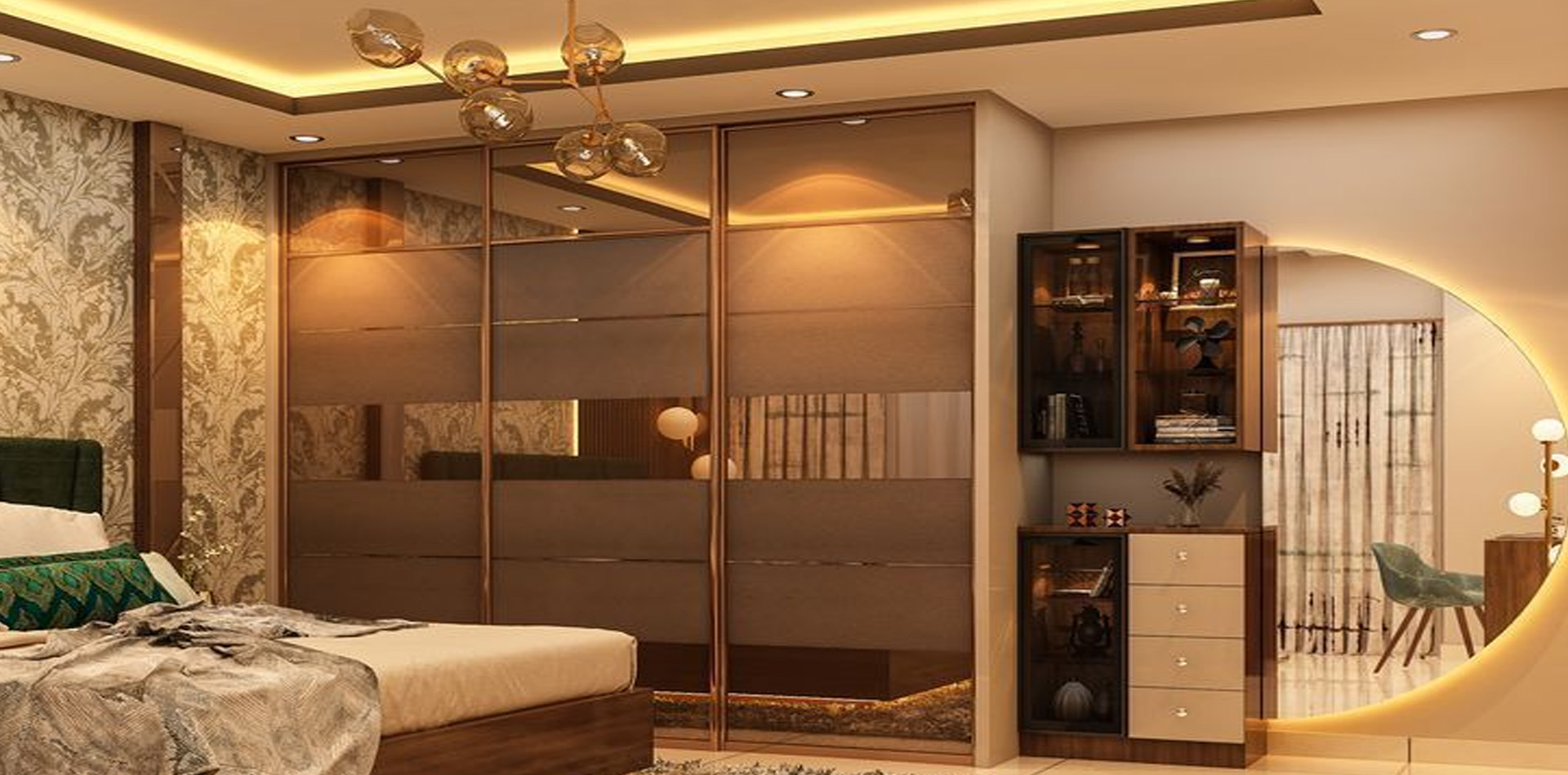 Modular bedroom with storage Ahmedabad