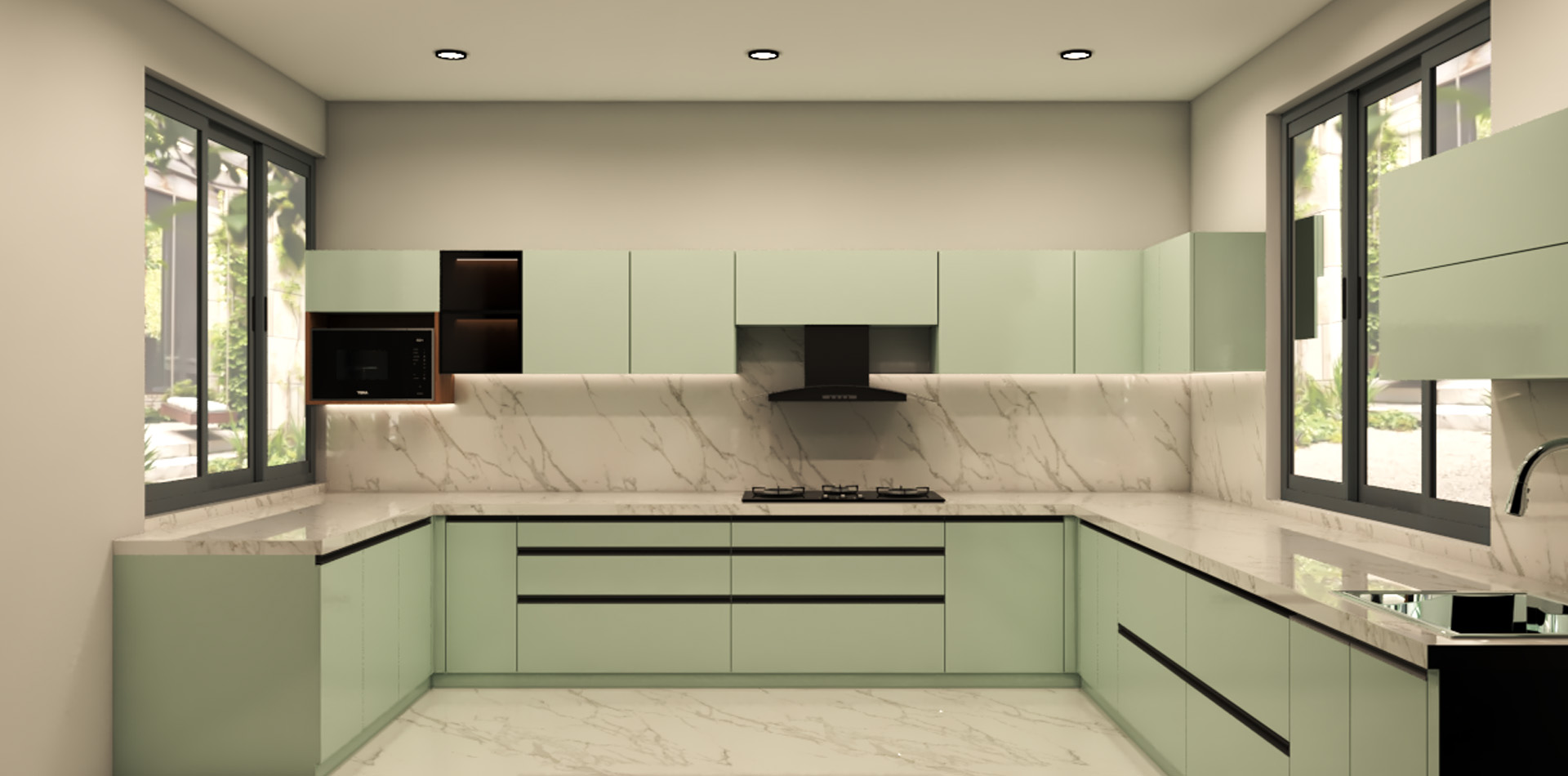 Modular kitchen for apartments Ahmedabad