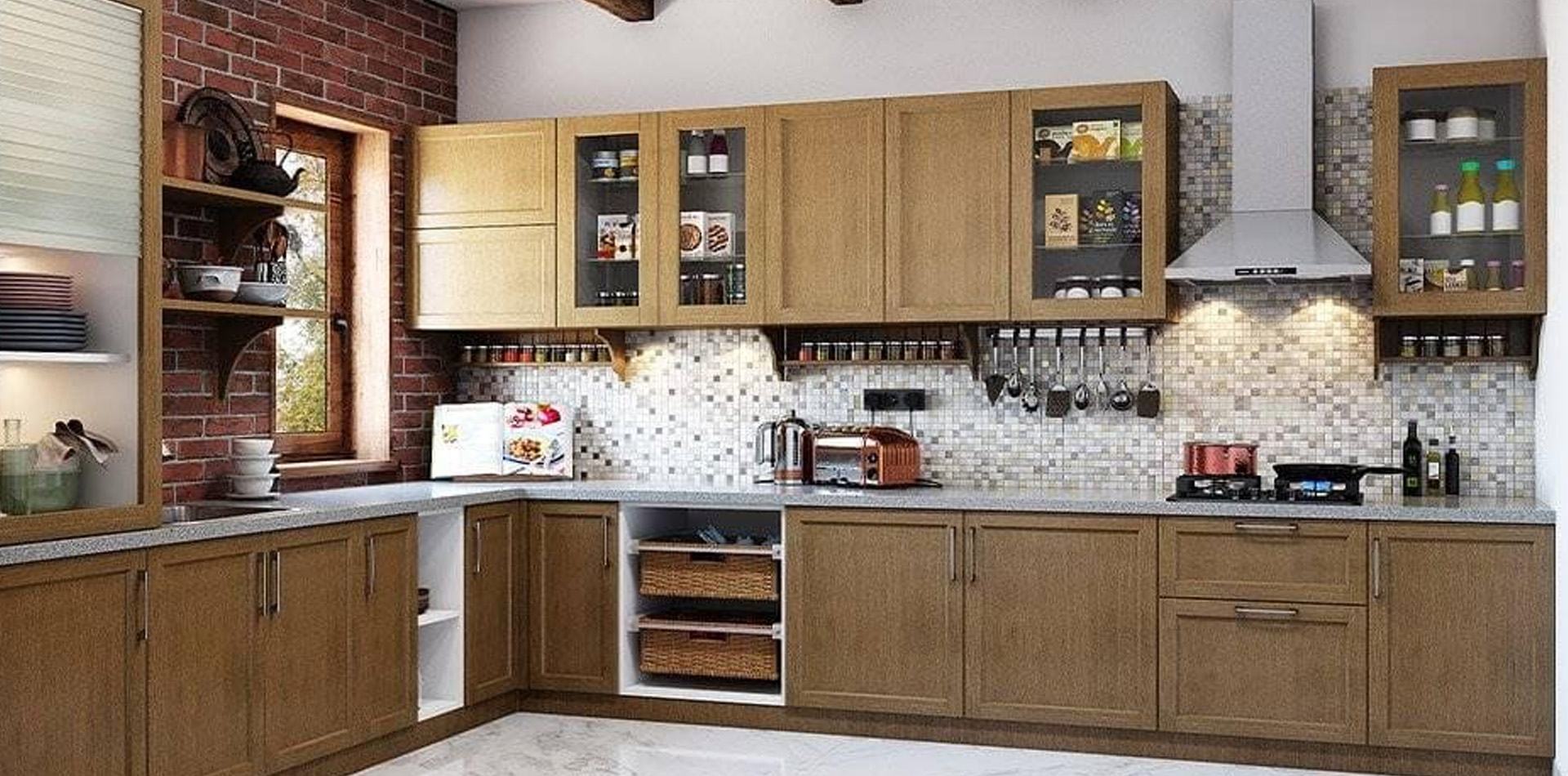 Trendy kitchen cabinets Ahmedabad